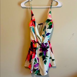 Cream shorts/ jump-suite romper